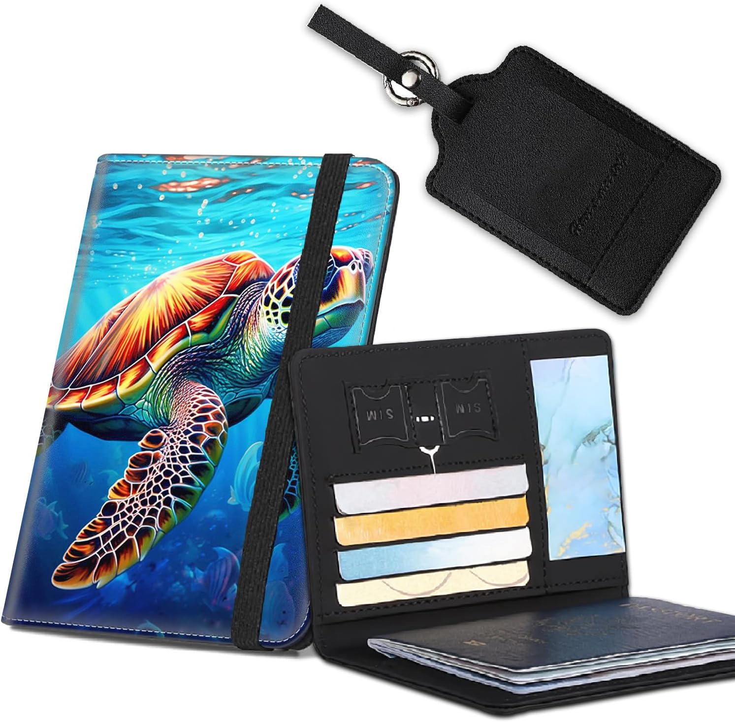 手縫いのレザーパスポートケース 革色、ステッチ色の変更可 パスポート