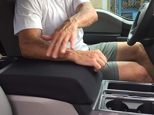 Miniatura 4 de Auto Console Covers - Se adapta a la Ford F-150 2015-2020 personalizada para reposabrazos de consola central cubierta de tela polar fabricada en los