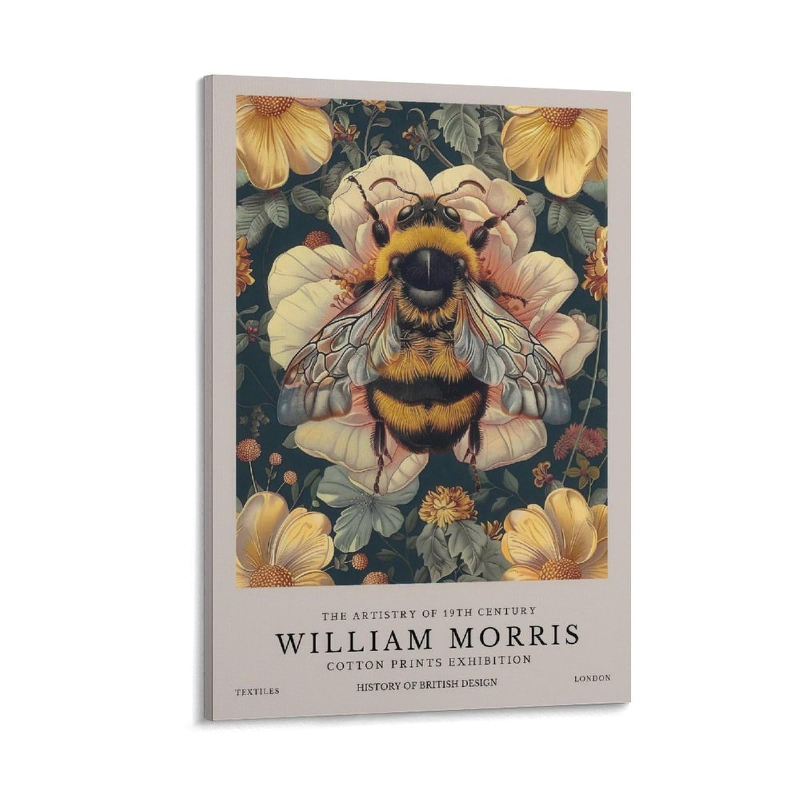 William Morris Bee Floral Plant Art Vintage Posters For Wall Decor Canvas Wall Art For Living Room Decor 20x30inch(50x75cm)
