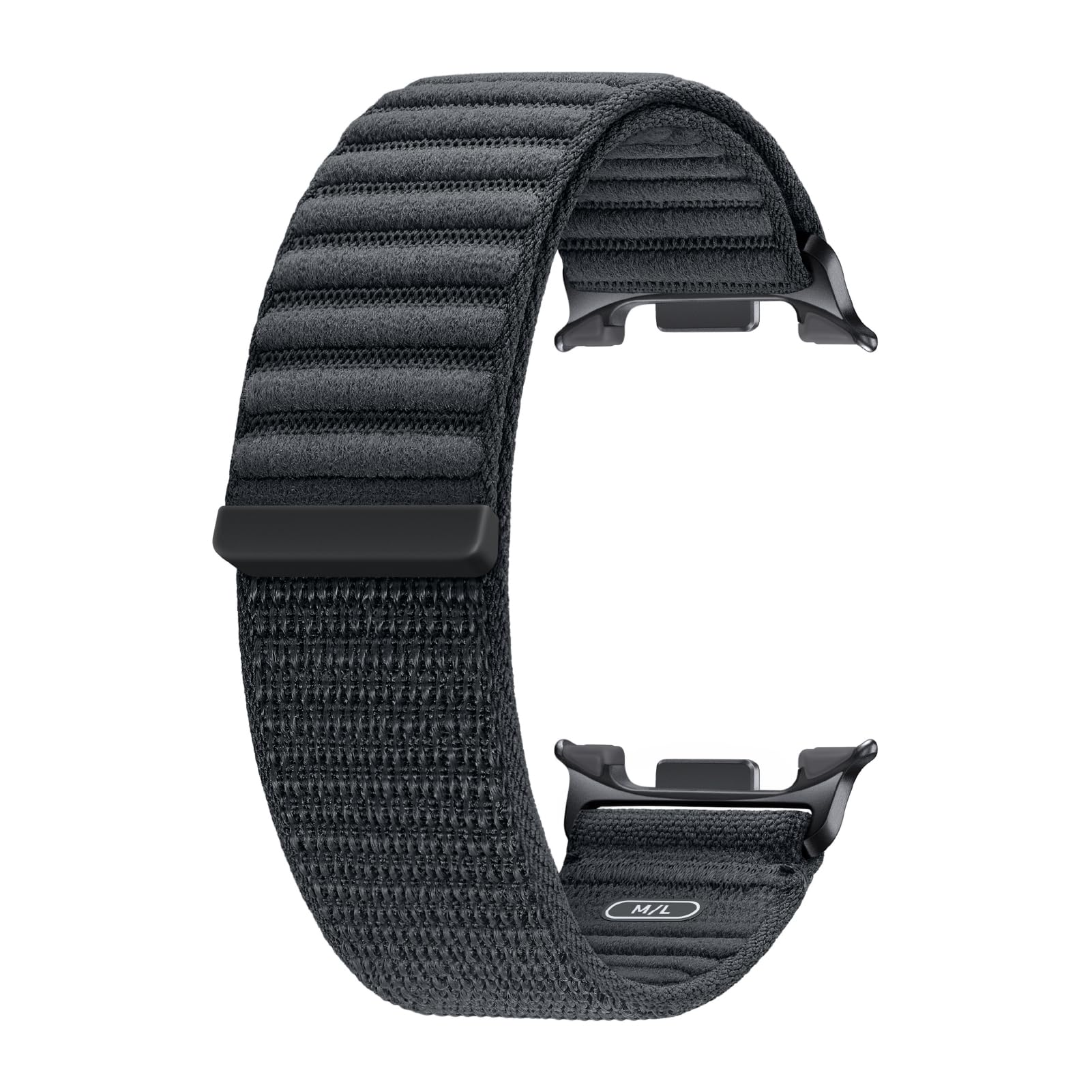 Samsung Galaxy Watch 8 Series Fabric Band, Nylon, Dynamic Lug System, Comfort Fit, Contoured Fit, Lightweight, Compatible with Galaxy Watch 8 and Watch 8 Classic, M/L Graphite