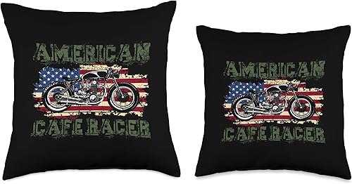 Miniatura 3 de American Cafe Racer Biker Men Women Adult Teens Boys Girls Throw Pillow, 16x16, Multicolor