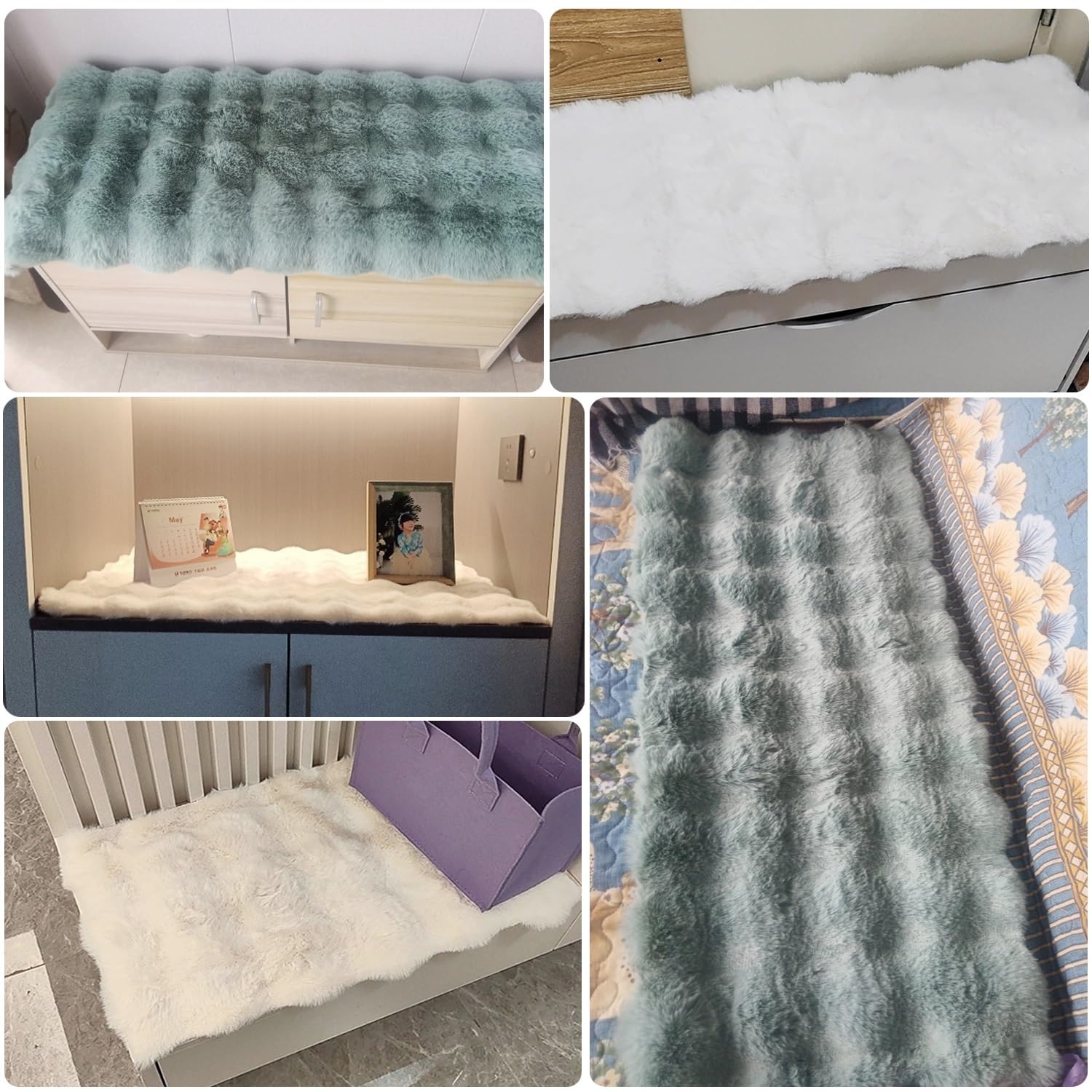 Premium Bubble Fce ławka na buty Cush antypoślizgowa nadająca się do prania Użyj jej jako sofy Cush Cush Cush Wykusz Dywan Huśtawka Cush lub Długie Krzesło Cush (brzoskwiniowy 61 x 190 cm)