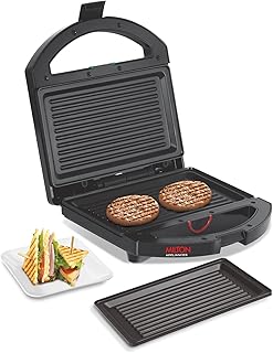 Milton Grill Toast Machine HSG044 Grill Sandwich Maker, Sandwich Griller and Toaster, 750 Watt, Auto Cut Off, Sandwich Maker Electric Griller for Home, 2 Year Warranty, Silver
