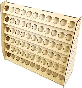 HobbyHold Farbregal 66 Löcher - Holz Organizer Für Vallejo & Modellbaufarben