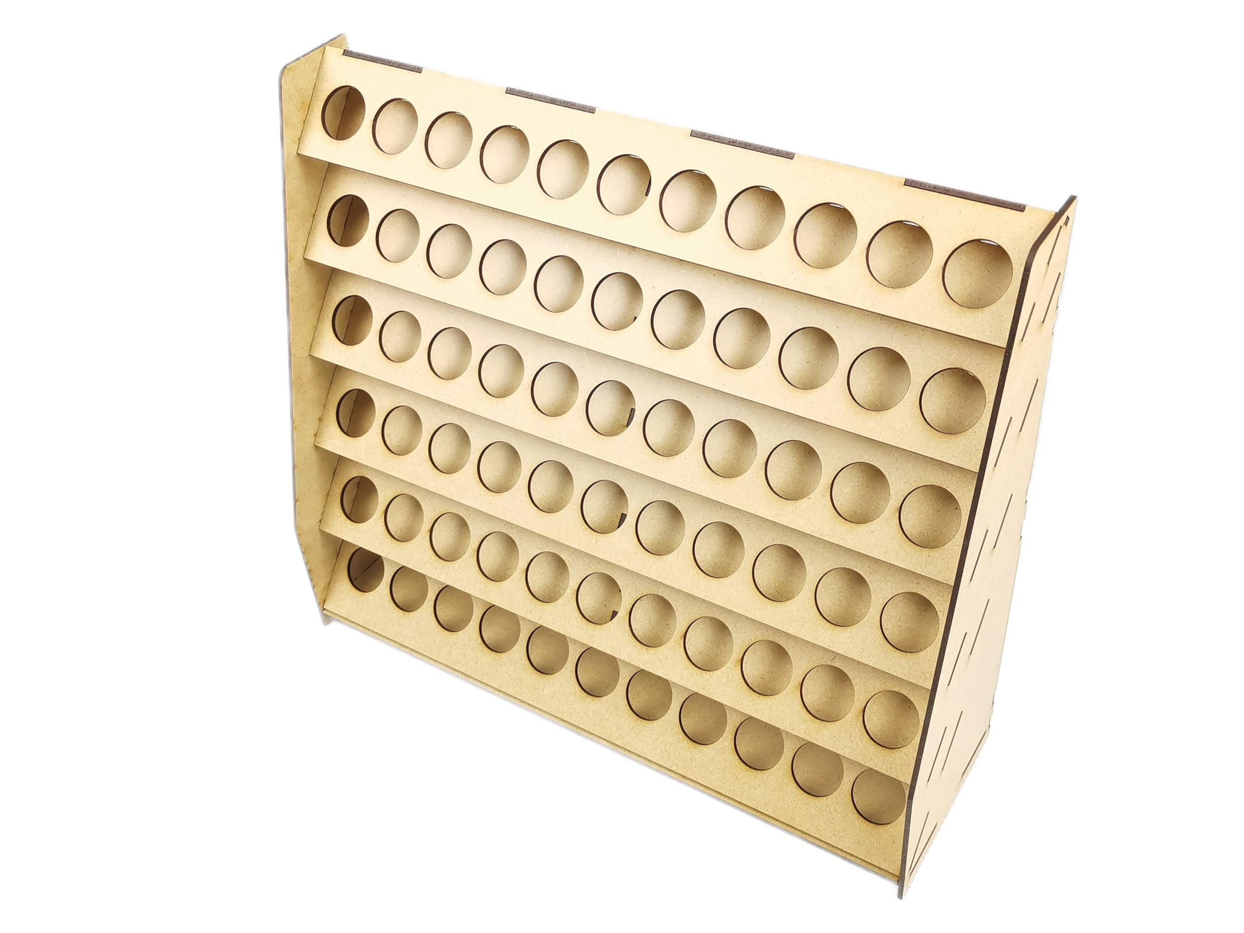 HobbyHold Paint Organiser with 66 Holes - Wooden Craft Paint Stand - Wall Mounted - 26 mm