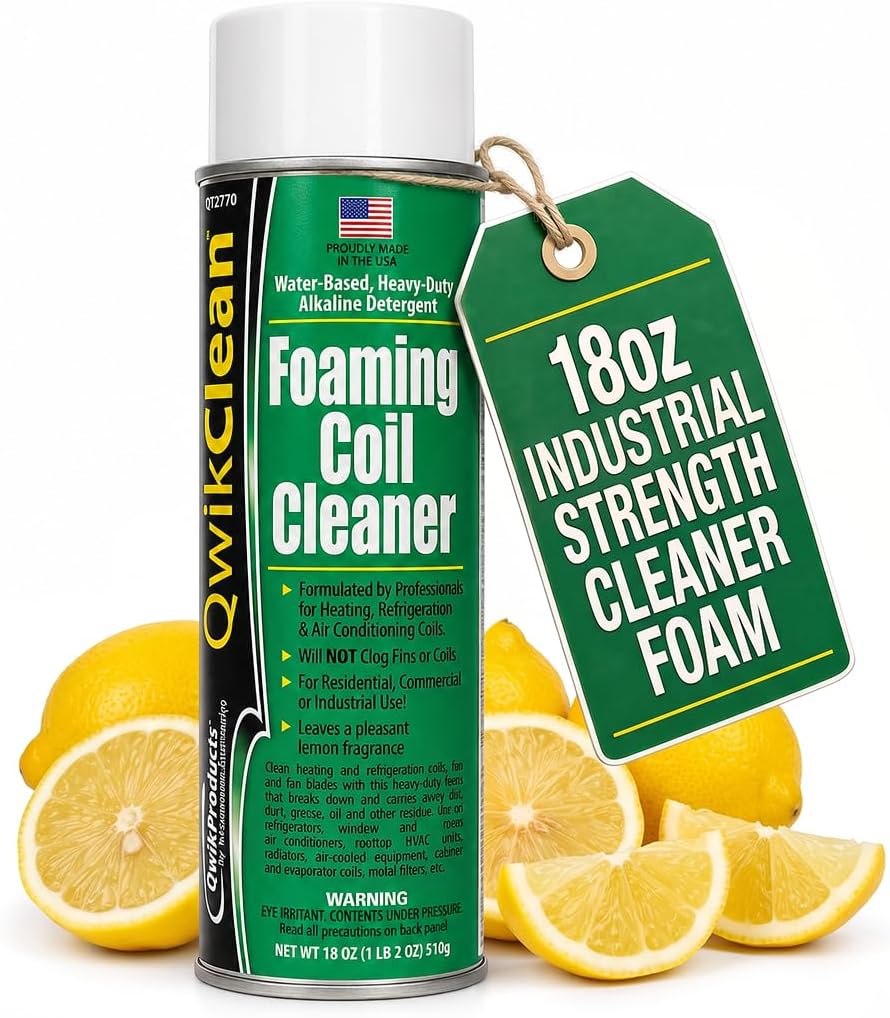 - Foaming Coil Cleaner for AC Unit, Heating, Refrigerator, Air Conditioner No Rinse Coil Cleaner Spray Breaks Down Dirt, Dust, Grease, and Oil