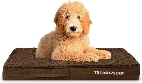Miniatura 47 de The Dog's Bed - Cama ortopédica de espuma viscoelástica para perro, grande gris y negro, impermeable, cama de apoyo con fundas reemplazables, negro