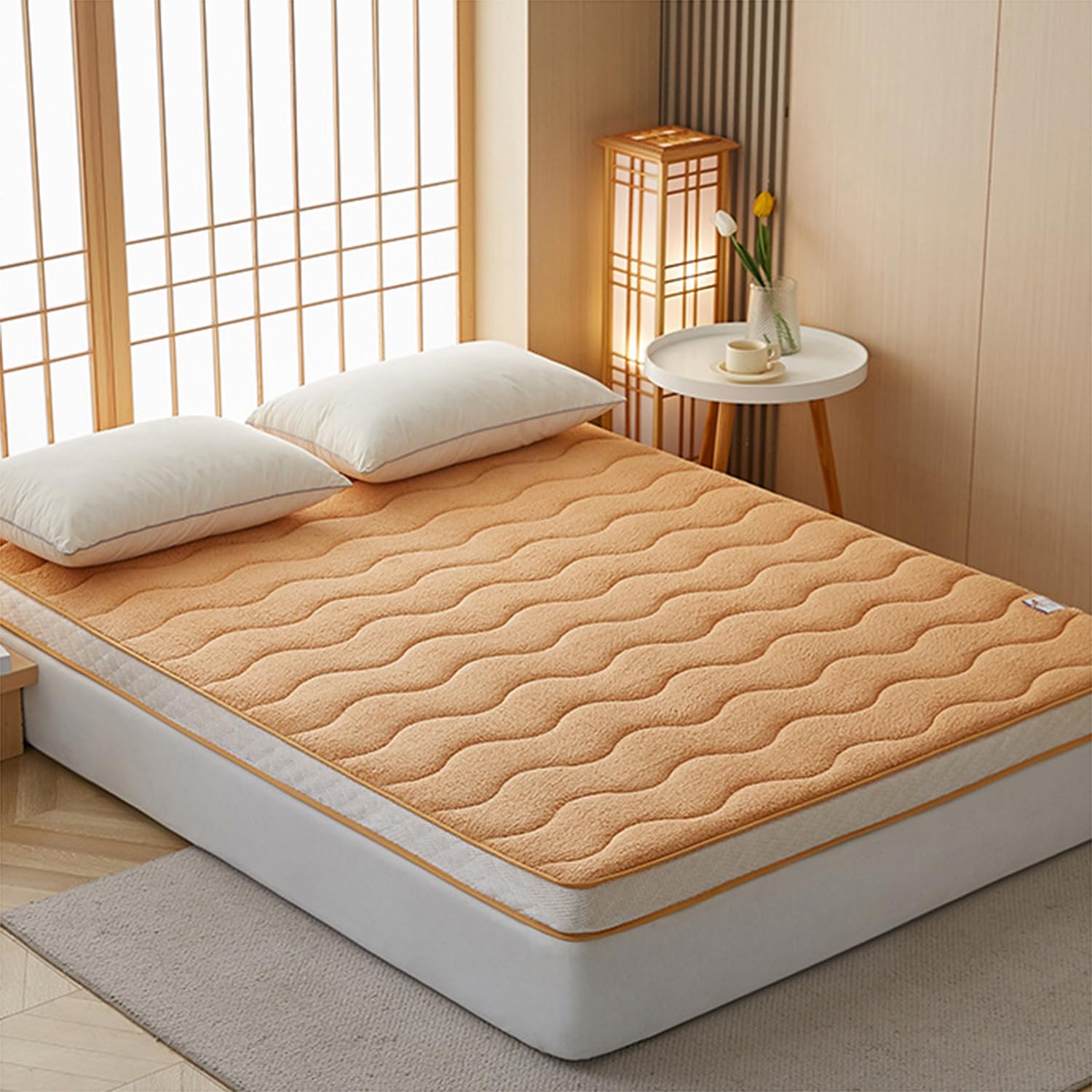 ZLZNX Futon materasso confortevole pieghevole Guest Easy morbido sostituzione Pad fondo antiscivolo,2,180x200cmx 5cm