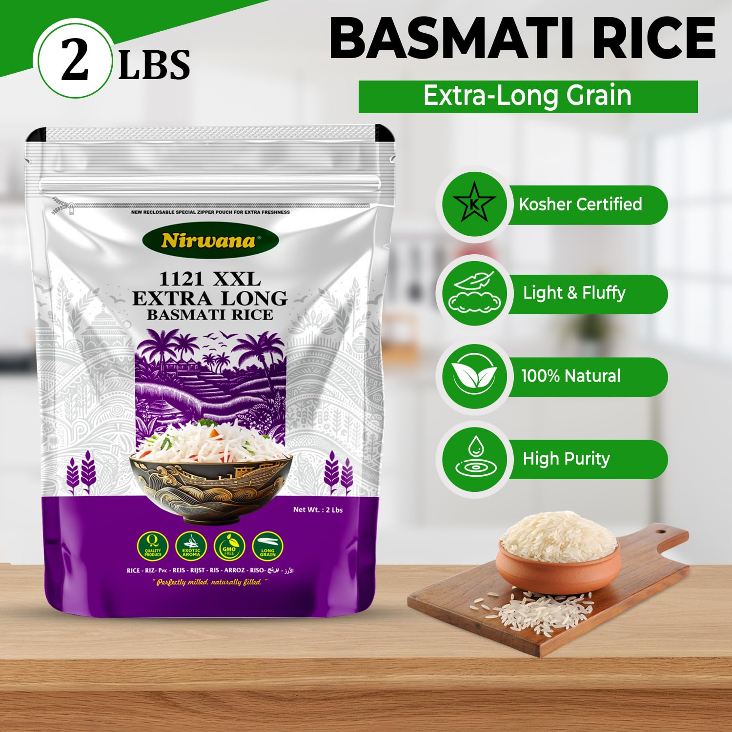 Amazon.com : Nirwana Premium Basmati Rice – Aromatic Long-Grain