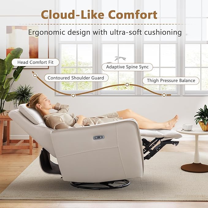 Sillón Giratorio Eléctrico Reclinable con Apoyabrazos miniatura 7