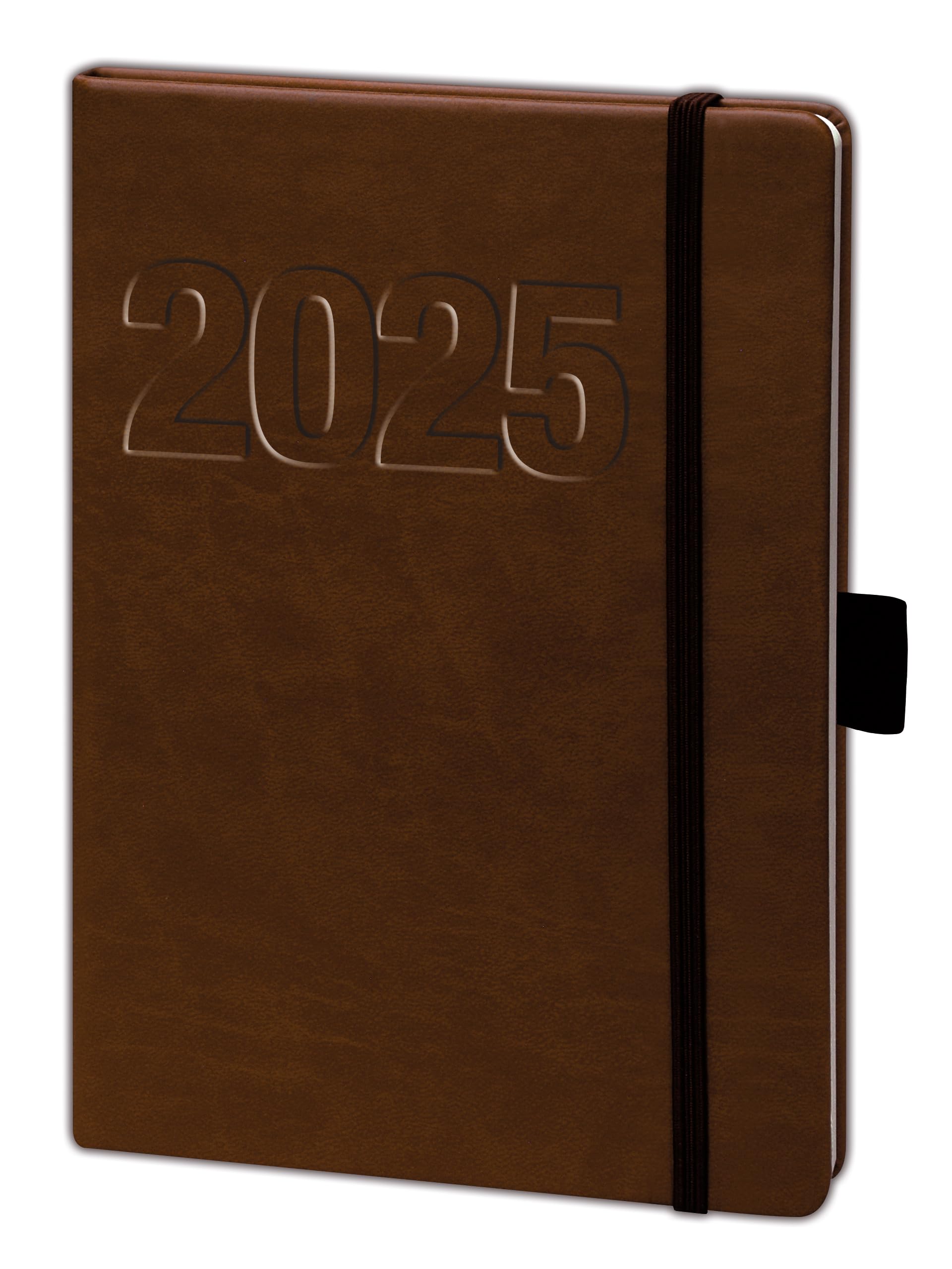 'Calendar Book Week on Two Pages English Diary Book A5, Brown