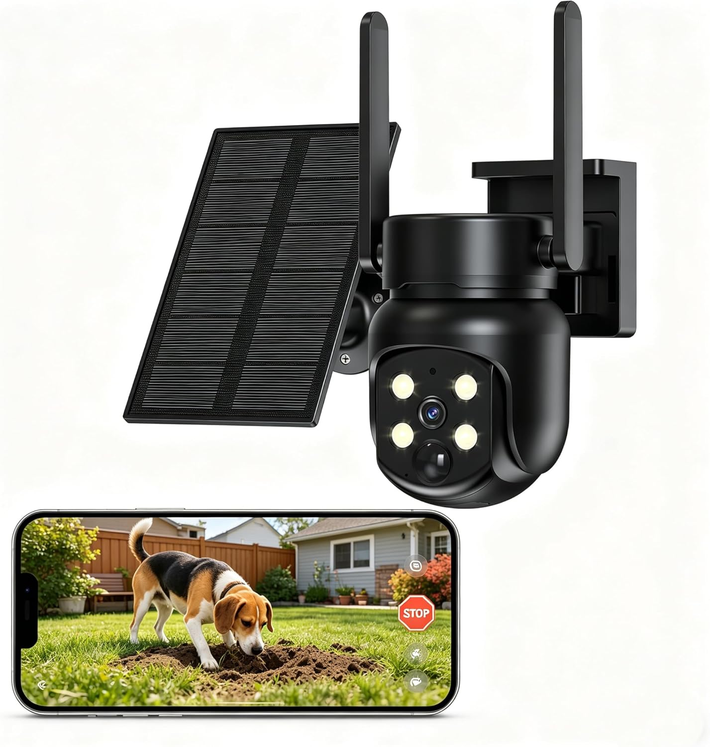 Heyall 360° Outdoor Pet Camera: Watch Corner of Your Backyard — Catch Digging Stop Barking in Seconds — Purpose-Built for Backyard Parents