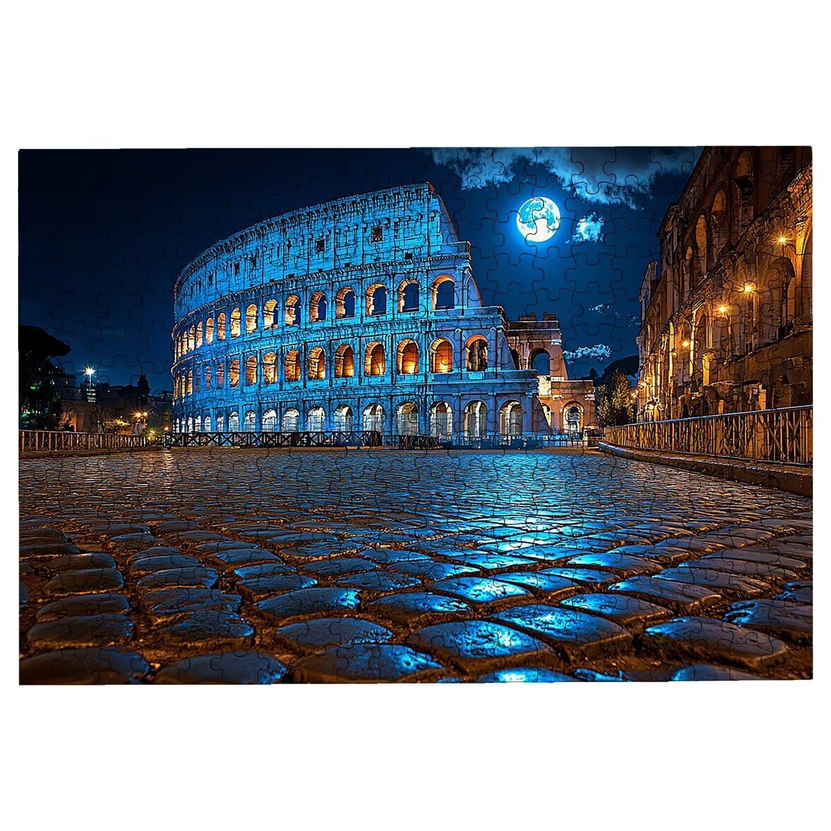 Puzzle 1500 sztuk krajobrazy, puzzle Rzym, puzzle 1500 dorosłych, puzzle dla dorosłych z pudełkiem prezentowym, drewniane puzzle wyzwanie dla całej rodziny, oryginalne prezenty dla kobiet Decor -3074
