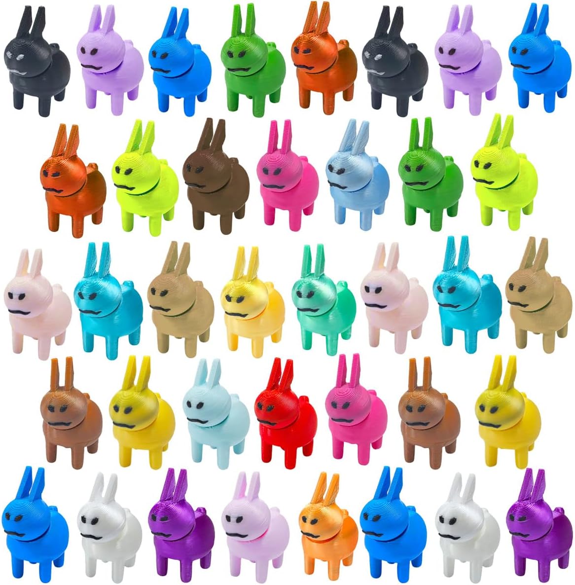 24 Pcs Easter Eggs with 3D Print Easter Bunny Prefilled Easter Eggs with Mini Toys Inside for Kids Girls Boys Easter Basket Stuffers Party Favors Easter Egg Fillers - Image 2