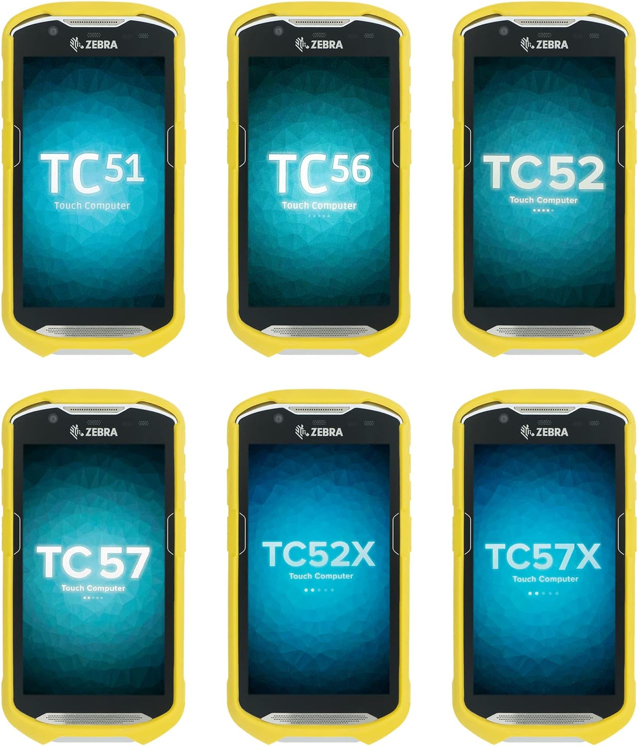 Protective Cover Bumper Case Rugged Boot with Hand Strap for Zebra TC51 TC510K TC52 TC56 TC57 (Yellow) - Image 4