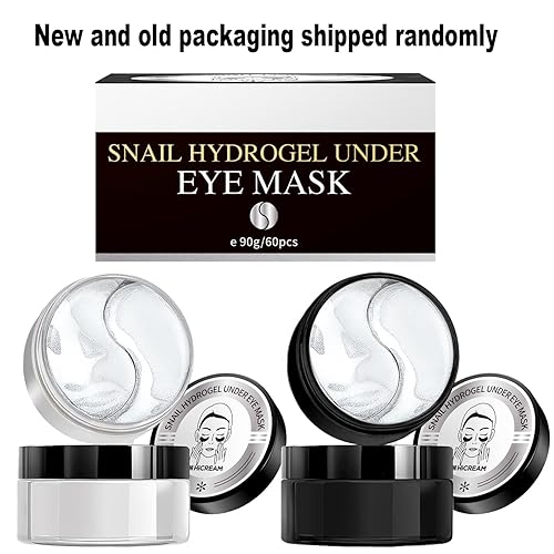 Miniatura 8 de Hicream Advanced Snail Hydrogel Eye Patch 60 parches, máscara de suero de gel, tratamiento debajo de los ojos, forro fino, ojos hinchados,