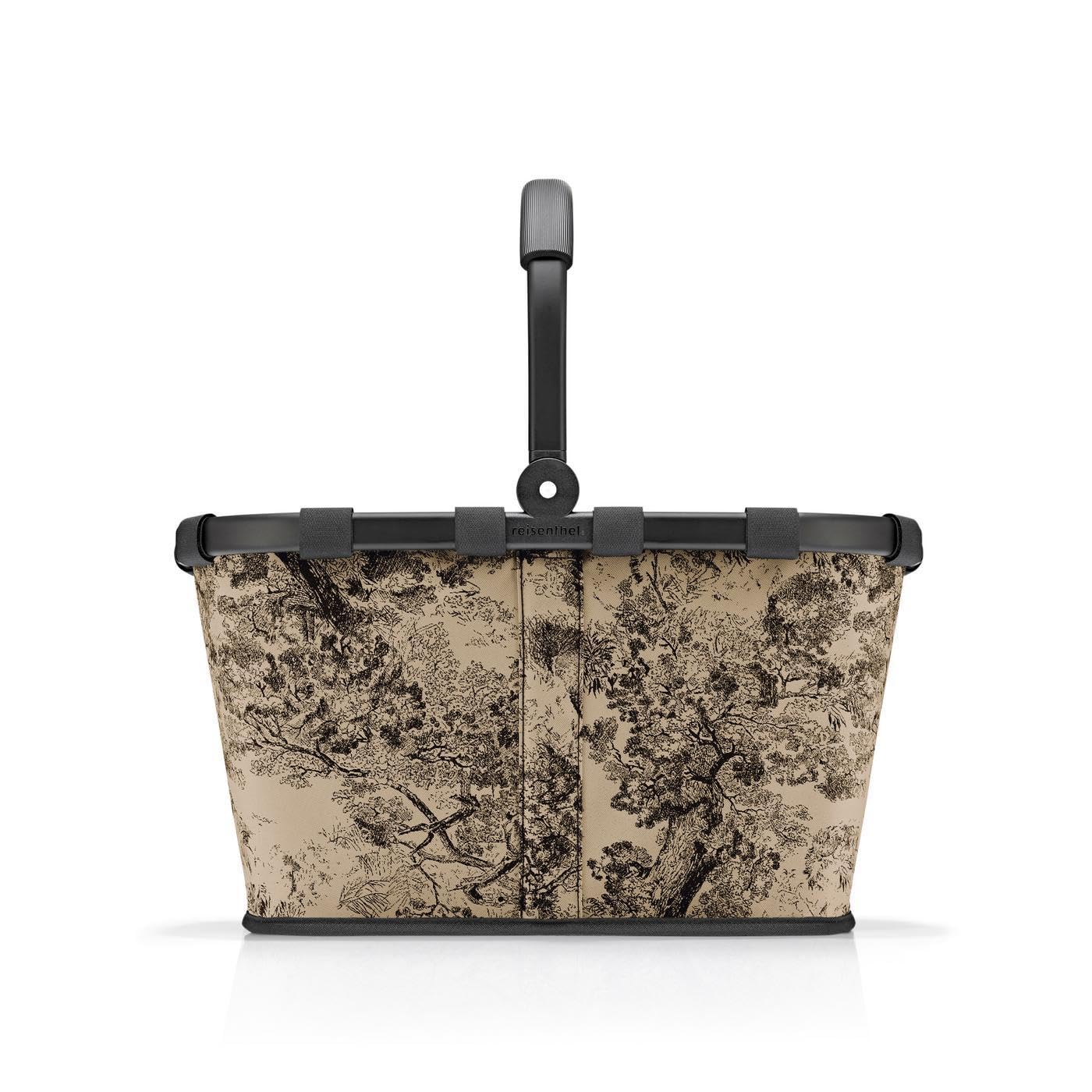 reisenthel carrybag jacquard brown – Stabiler Einkaufskorb mit viel Stauraum und praktischer Innentasche – Elegantes und wasserabweisendes Design