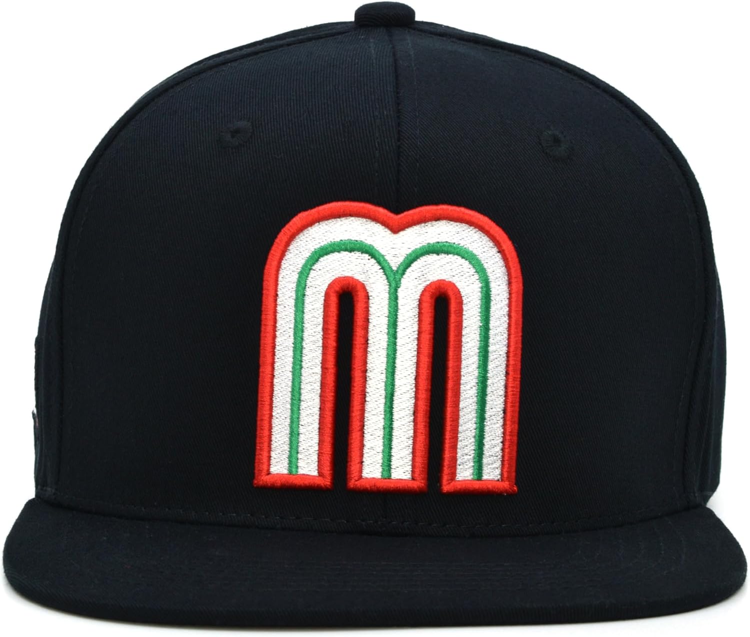 Mexico M Snapback Hat Flag 3D M Imp Flat Bill Mexico Baseball Acrylic Cap