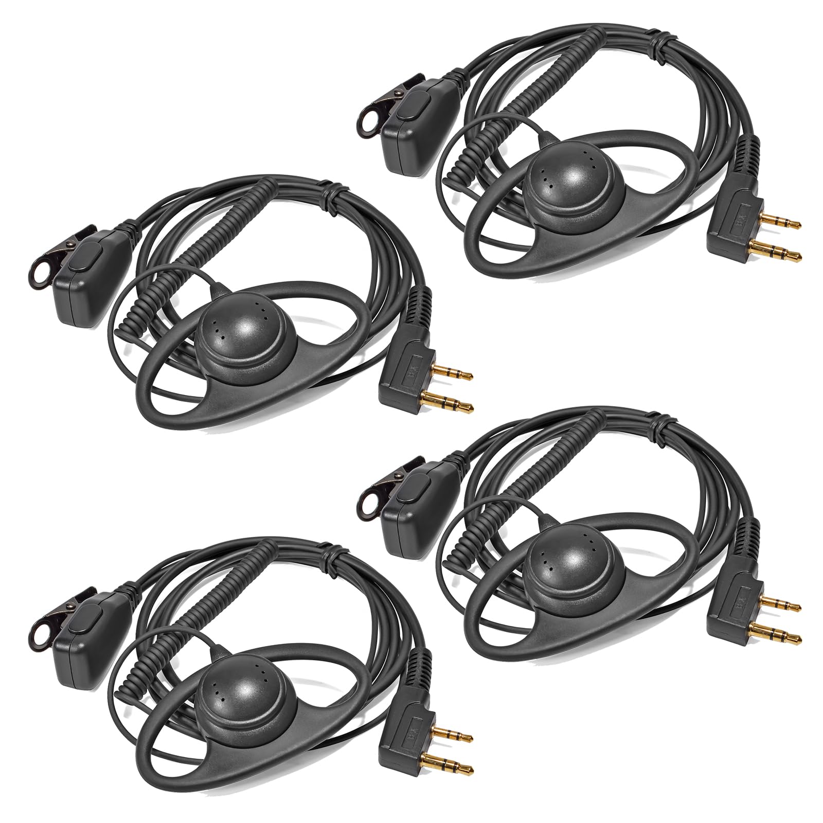 Auricular para walkie talkie con sujeción cómoda anti caídas para escoltas y uso exterior 8