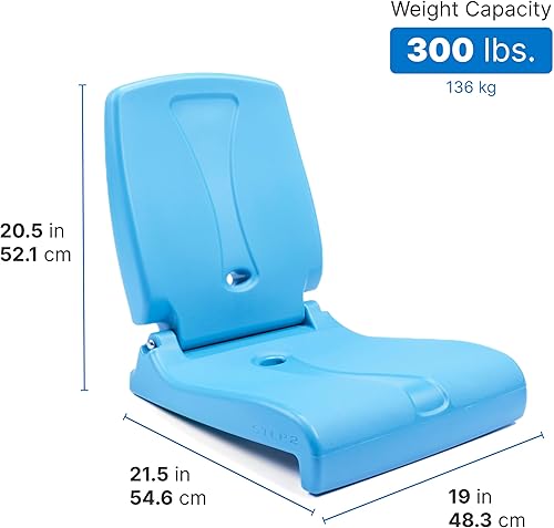 Vista 15 de Step2 Flip Seat - Asiento plegable, silla portátil para exteriores, piscina, plataformas traseras, campamento, silla de picnic; proporciona apoyo