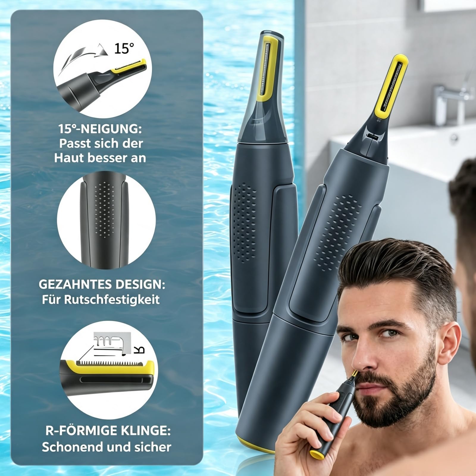 PrimerMan Geräuschgedämpfter Nasentrimmer (Schwarz)