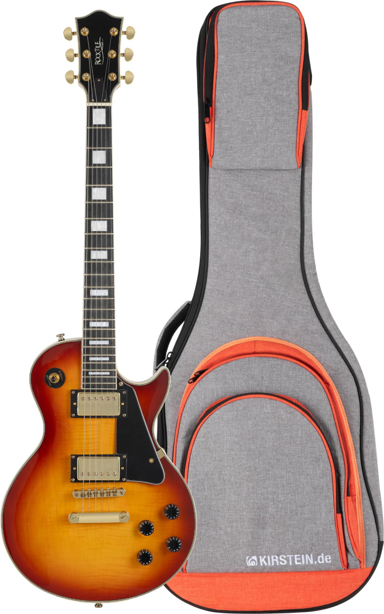 Rocktile Pro L-200OHB Chitarra Elettrica Orange Honey Burst Set con Gigbag