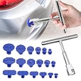 Huli 18 PCS Car Dent Puller Kit, Paintless Dent Repair Tools, Dent Remover Tool for Car Body, Car Dent Repair Kit with T Slide Hammer, Universal Portable Car Tools for Most Cars, Suvs