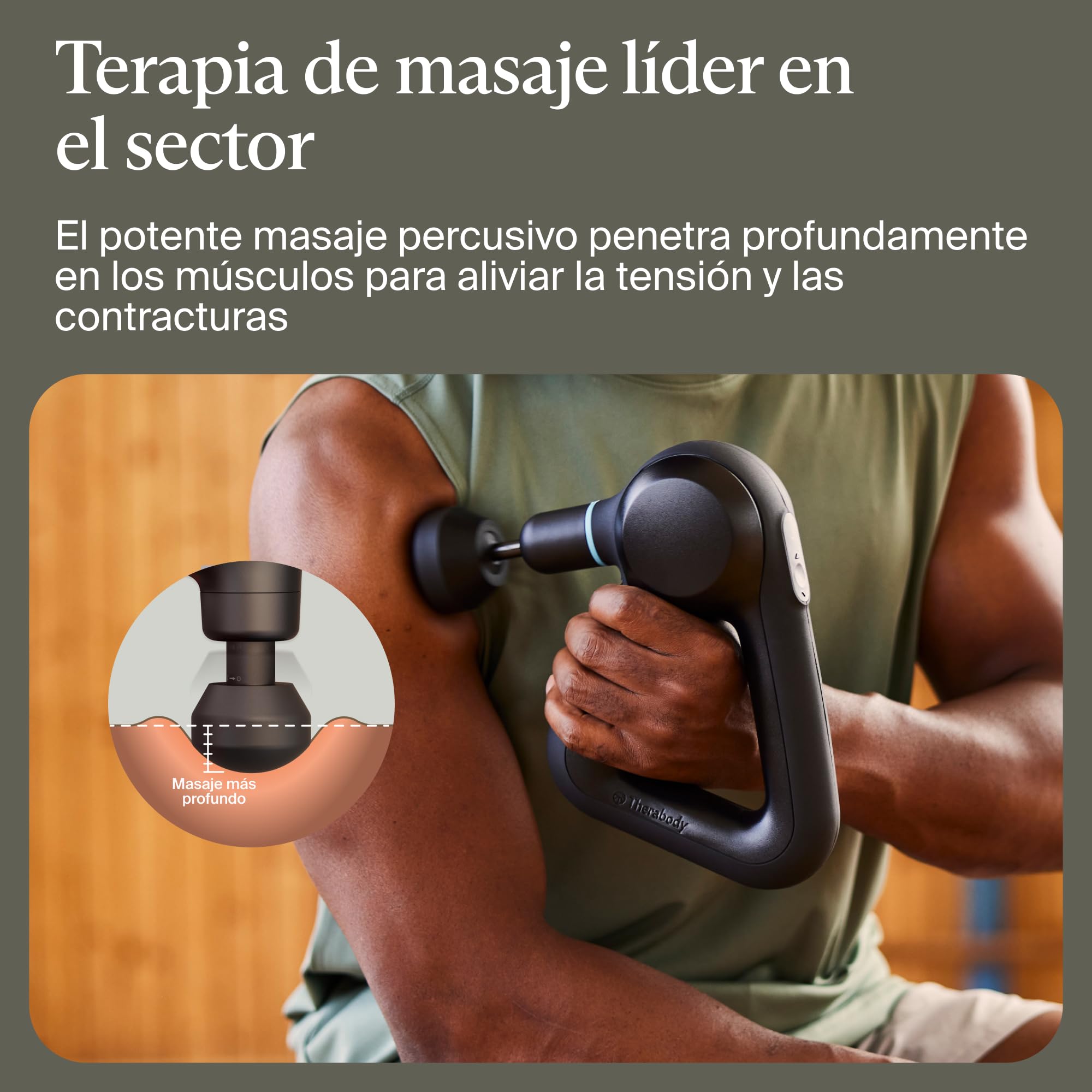 TheraGun Prime - Pistola de Masaje Muscular - Terapia de Masaje de Percusión con Aplicación Inteligente y Bluetooth para Atletas - Dispositivo de Terapia Muscular con Tecnología Quietforce, 5 gen.