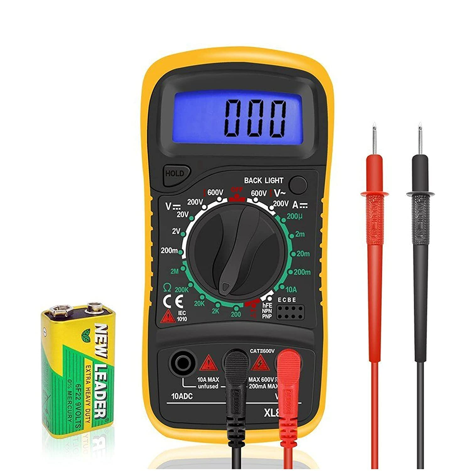 Digital Multimeter Car Battery Circuit Tester Voltmeter Ammeter