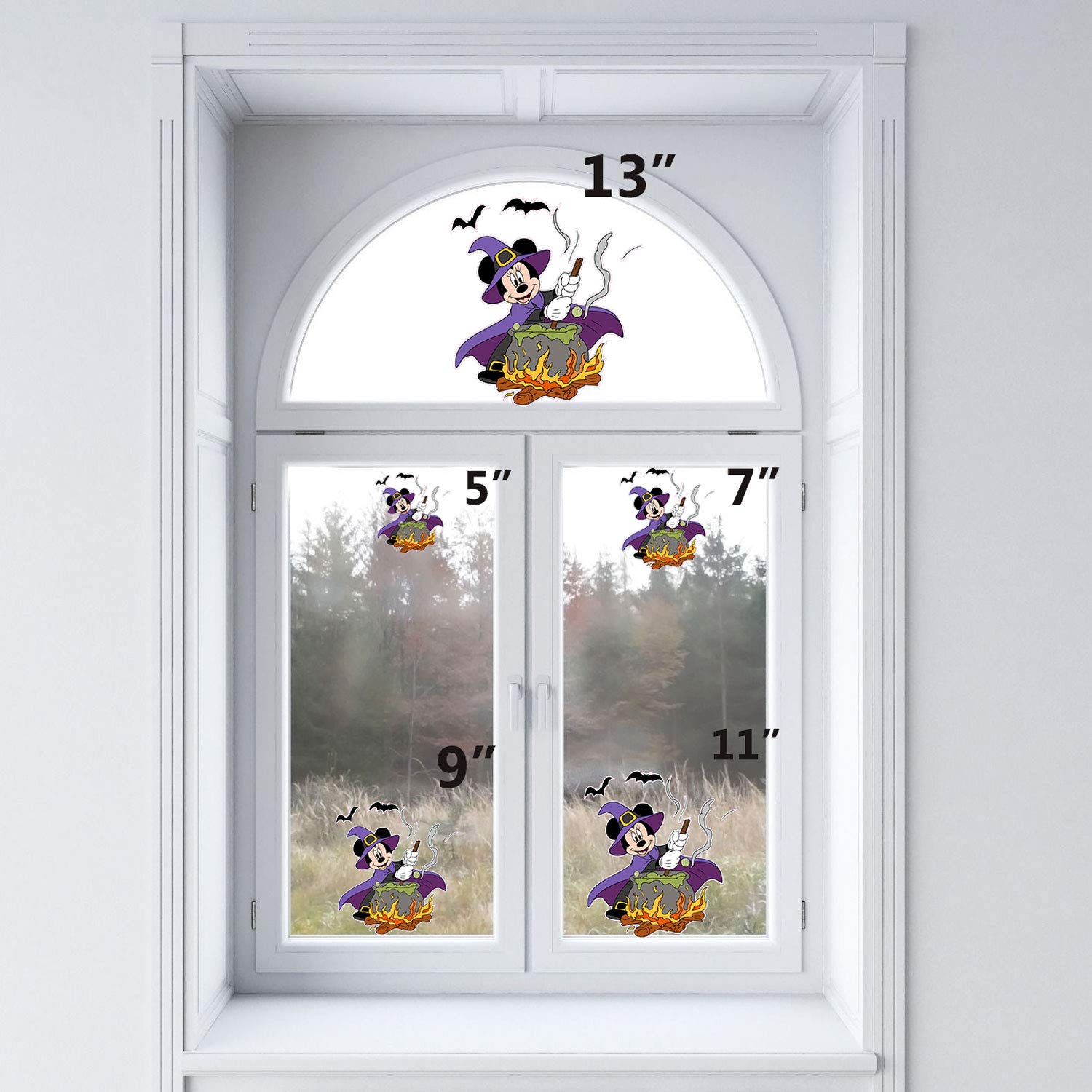 Amazon.com: Halloween, Minnie Witch Static Cling Decoration for
