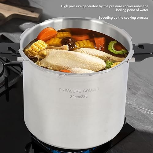 Miniatura 3 de Olla a presión, válvula de alivio de seguridad de gran capacidad de 23 litros, control de presión inteligente, olla a presión de aleación de