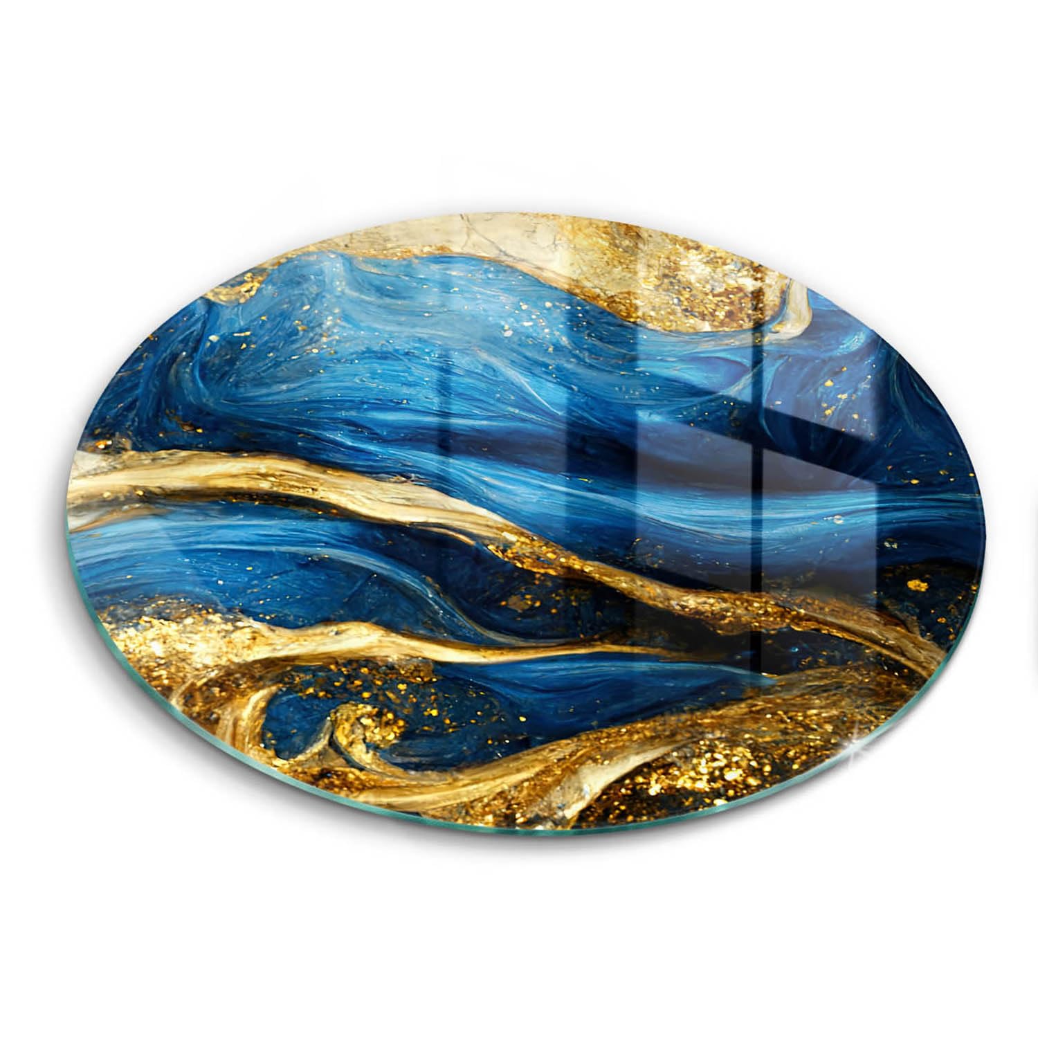 Planche induction protection plaque cuisson 40cm matériau résistant bleu or