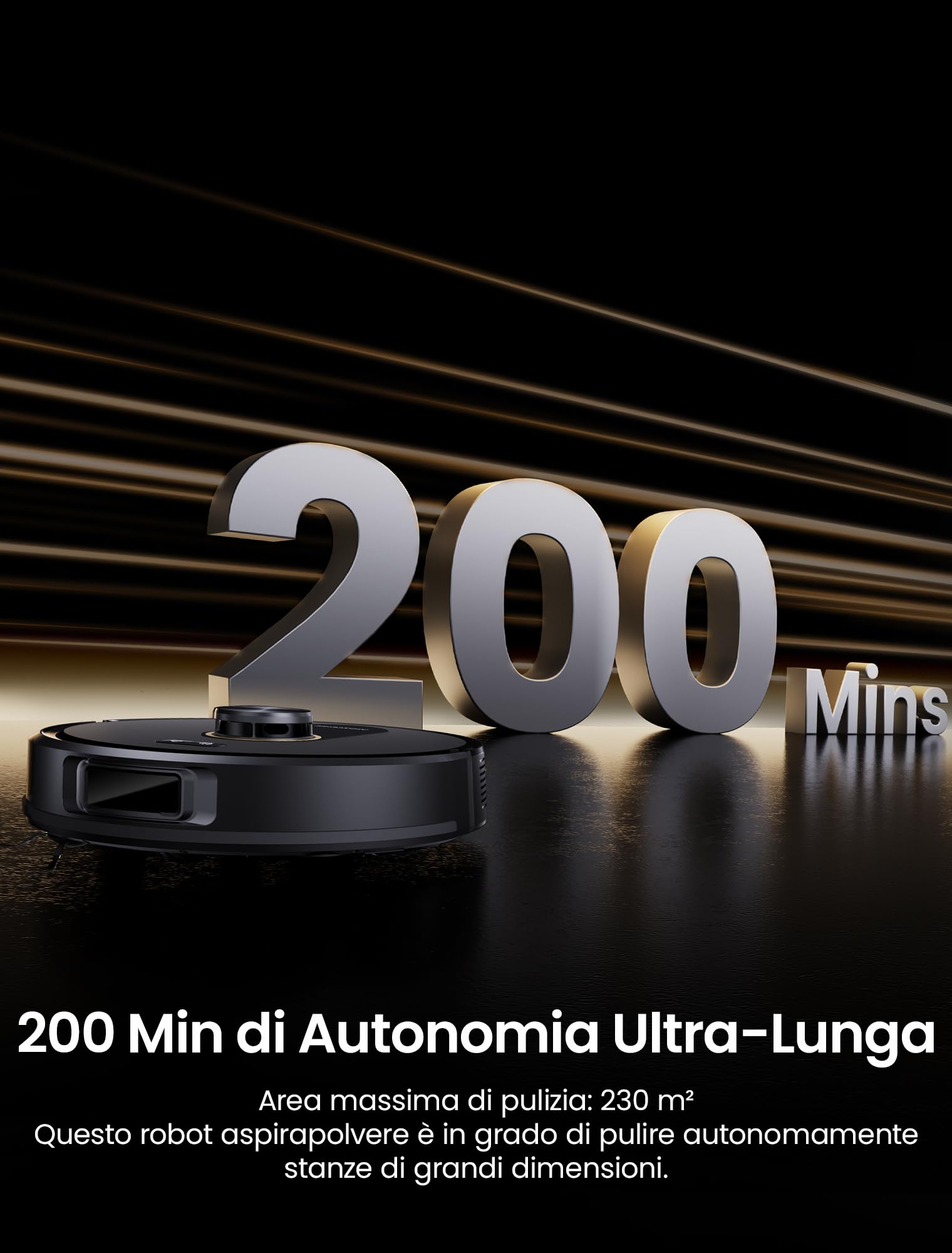 Proscenic Q20 Plus Robot Aspirapolvere Lavapavimenti con Mappatura 10000Pa, 200 Minuti Autonomia, Senza Sacco,Aspirapolvere Robot Lavapavimenti Mappatura con Stazione per Tappeti/Pavimenti
