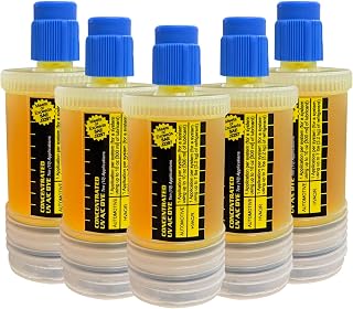 Mastercool 53810-5 UV Leak Detection Dye Cartridges – 1 oz, Standard Formula, 10 Applications Each (Pack of 5) – R-134a, R-1234yf, R-12, R-22