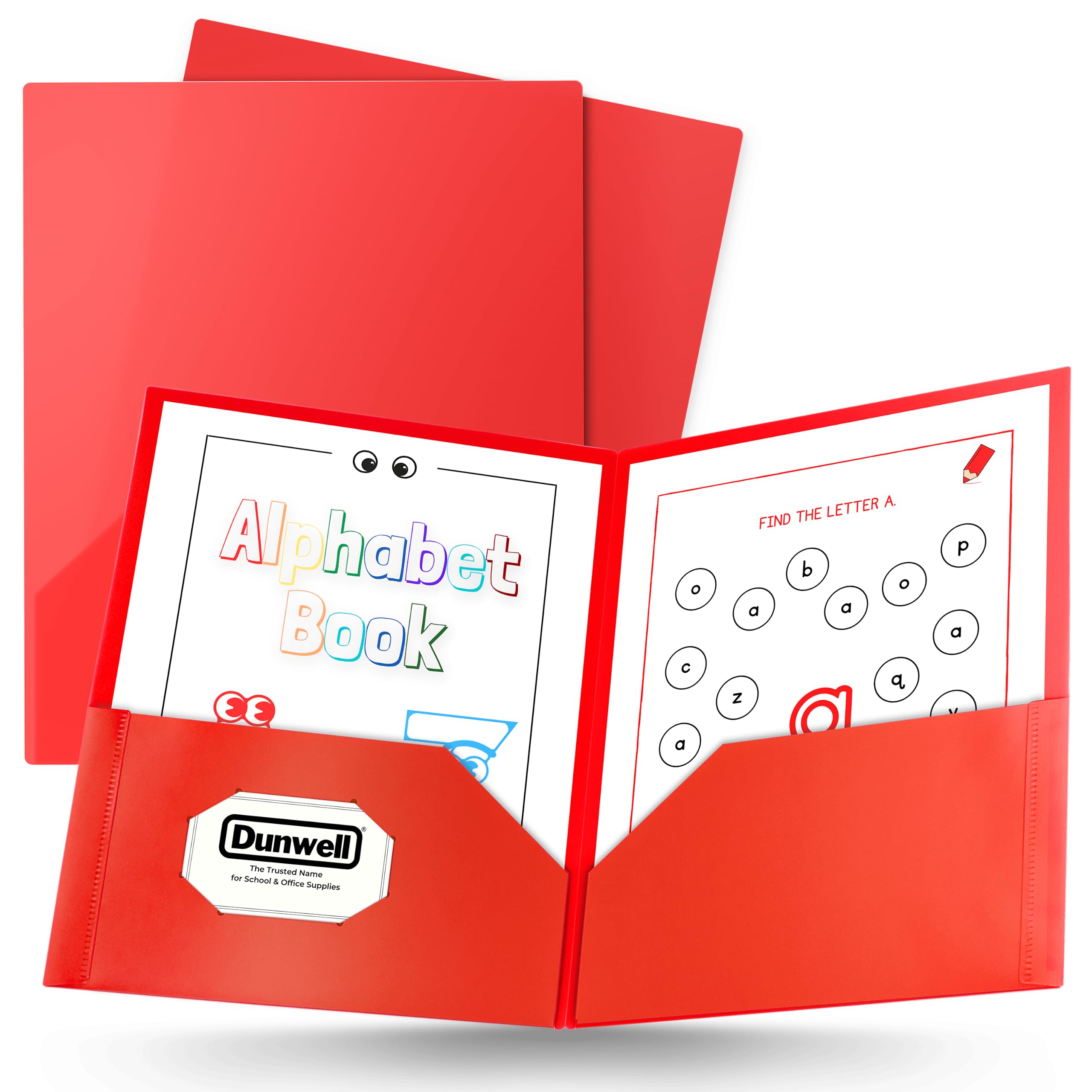 Dunwell Colored Plastic Folders With Pockets 6 Pack Assorted Colors ...