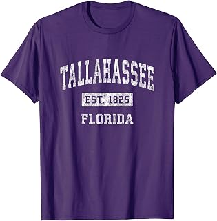 Tallahassee Florida FL Vintage Established Sports Design T-Shirt