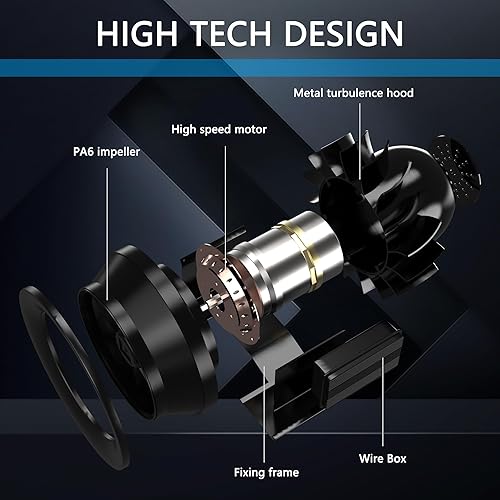 Miniatura 2 de Ventilador de conducto en línea de 12 pulgadas con controlador de velocidad, ventilador de ventilación de motor EC para calefacción, refuerzo de