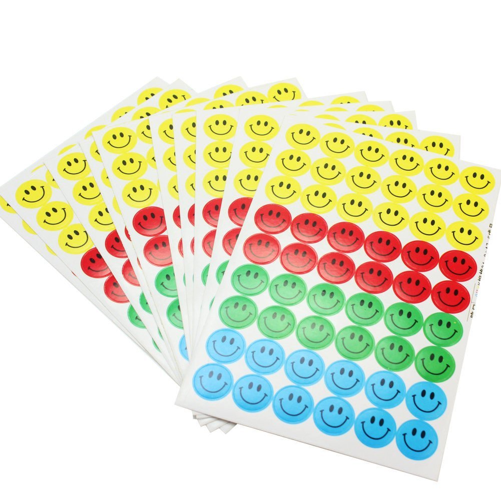 Kids and School Teachers Classroom Smiley face Reward Stickers (4 Colours, 648 Pieces)- Multi Color (B0C2PKRCYB) Amazon Price History, Amazon Price Tracker