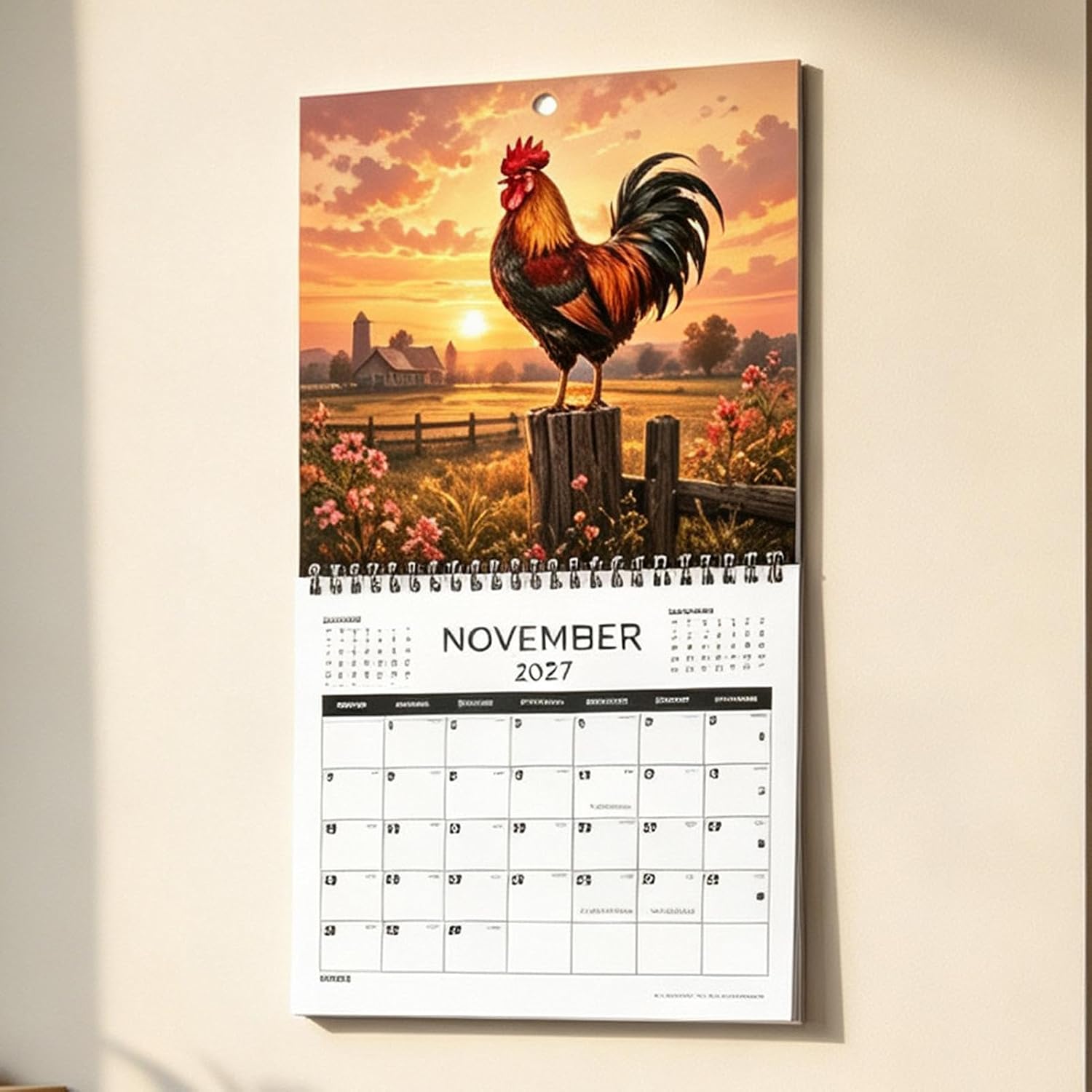 Funny Chicken Calendar 2027 - Weekly Planning Agenda, Daily Desk Organizer image 3