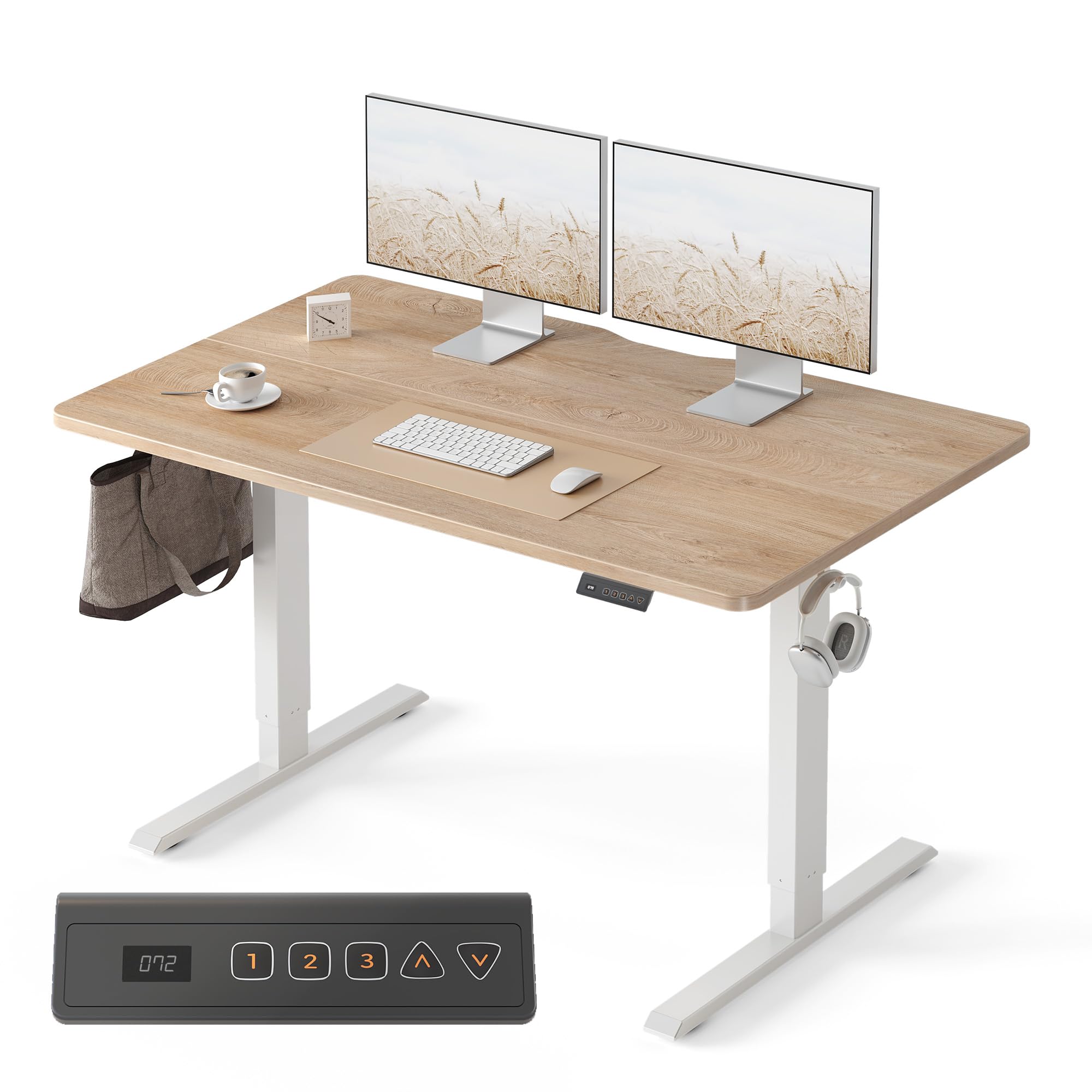 事務机・学習机 Standing Desk FEZIBO Standing Desk 47 x 24 Inch, Height Adjustable Desk with