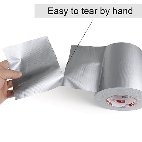 Miniatura 6 de Cinta adhesiva de 6 pulgadas de ancho, 6 pulgadas de ancho, resistente al agua, 55 yardas (164 pies), plateado, resistente a los rayos UV para
