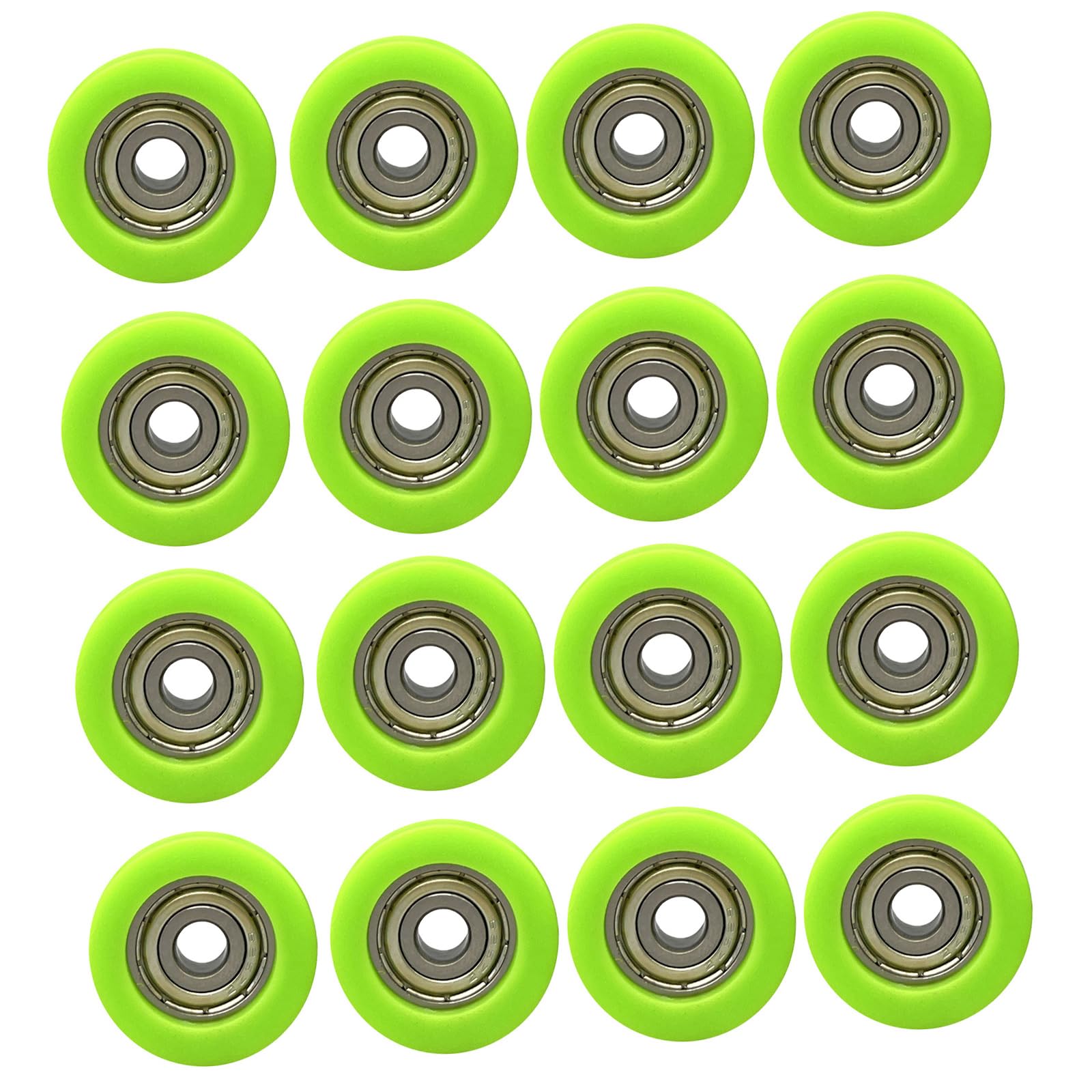 Laikoutd 16 Pcs 16Pcs High Capacity Sliding Door Wheel With Noise Reduction Rubber Coating Suitable For Home Offices Wardrobe Installation Pulley Disks