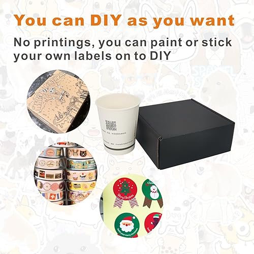 Miniatura 5 de Paquete de 50 cajas de envío pequeñas de 5 x 5 x 2 pulgadas, sobres de cartón corrugado para negocios, color negro (CM552B)