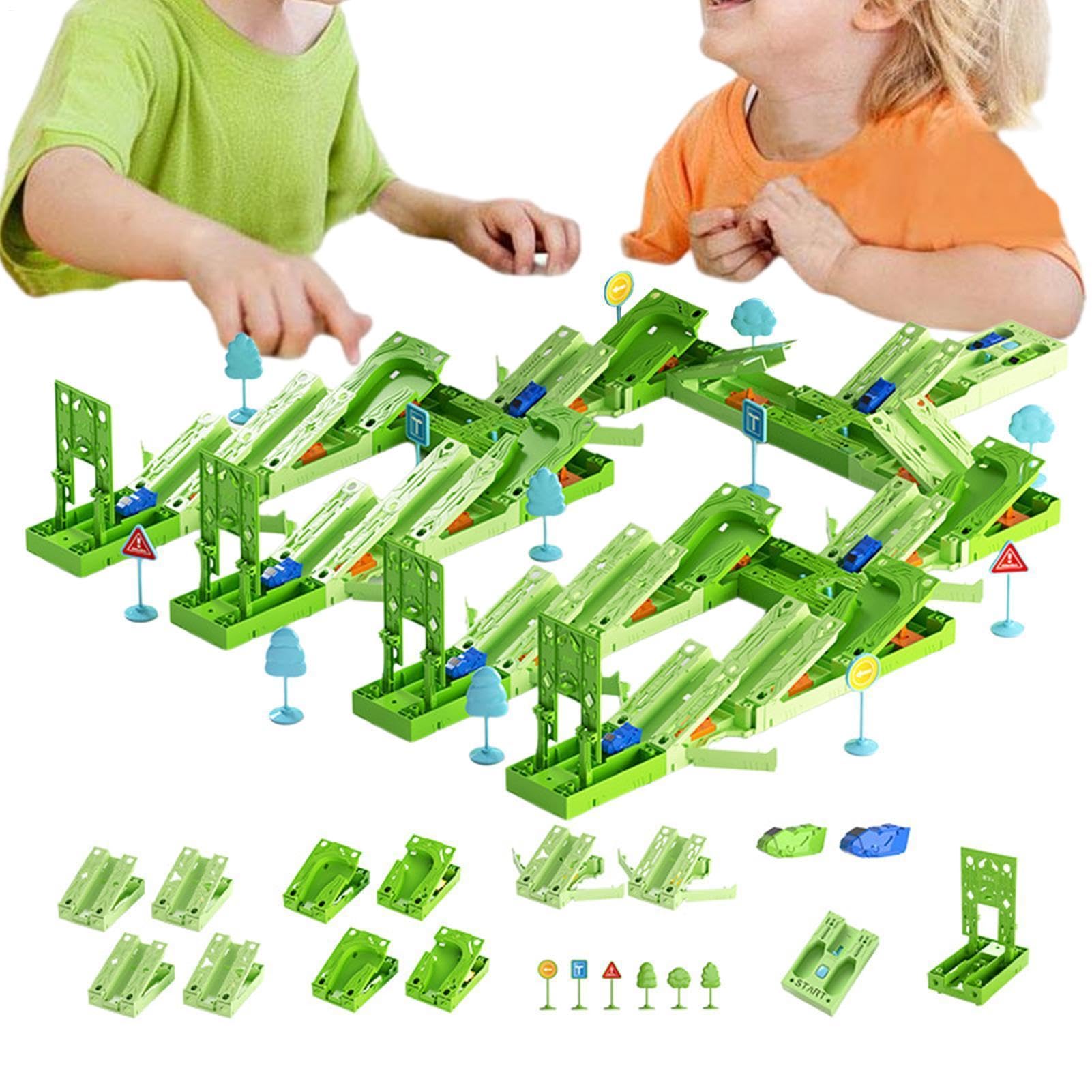 Bahn-Spielzeugautos Lustiges Partygeschenk, Puzzles und DIY-Fahrzeugspiele | Rennbahn-Spielzeug Für Kinder ab 3 Jahren, und Mädchen, Zuhause, Vorschule, Reisen und Schule