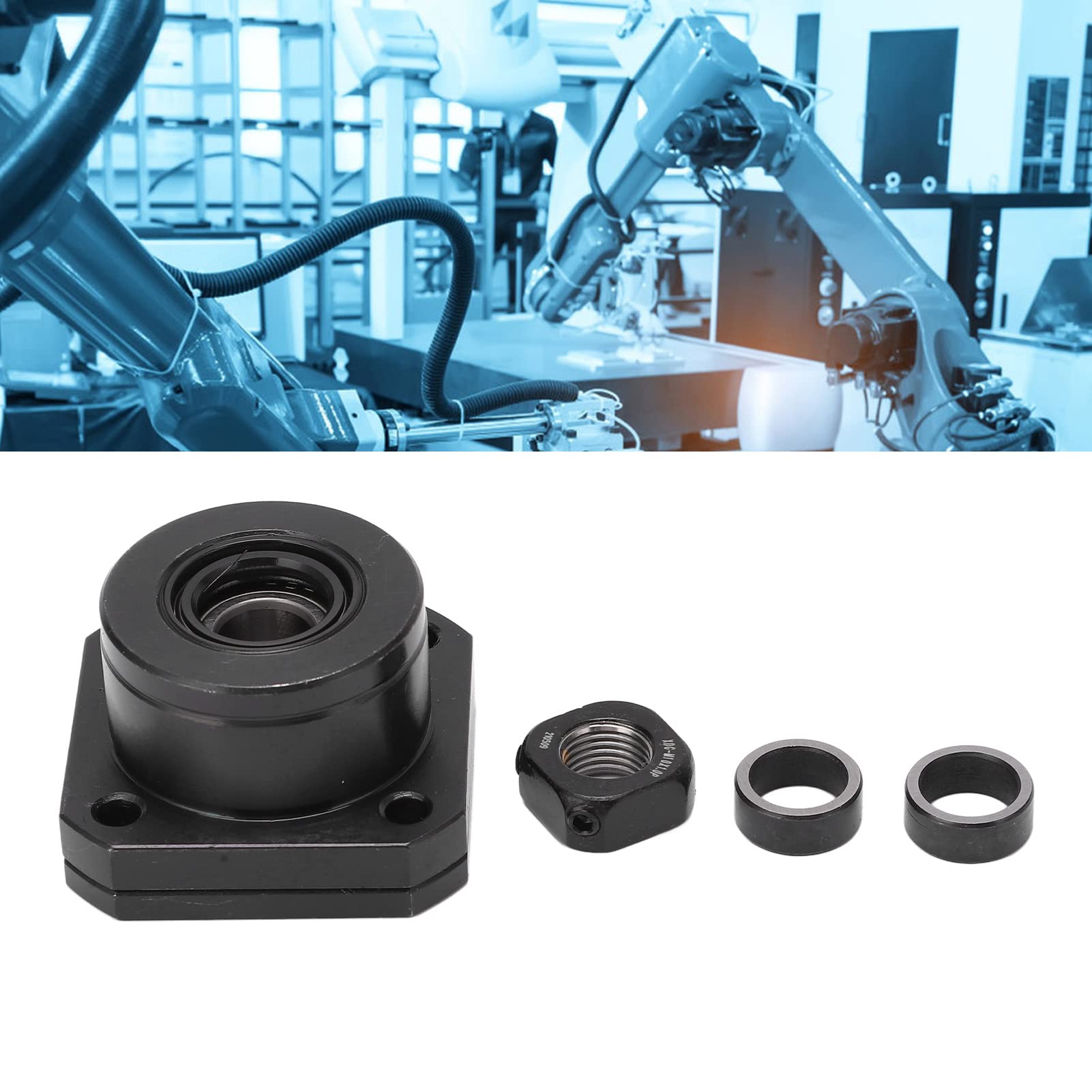 Supporto Terminale Vite a Ricircolo di Sfere FK10 Prestazioni di Rotazione Stabili in Acciaio Al Carbonio Staffa Cuscinetto Supporto Terminale FK10 per SFU 1610 SFU1605