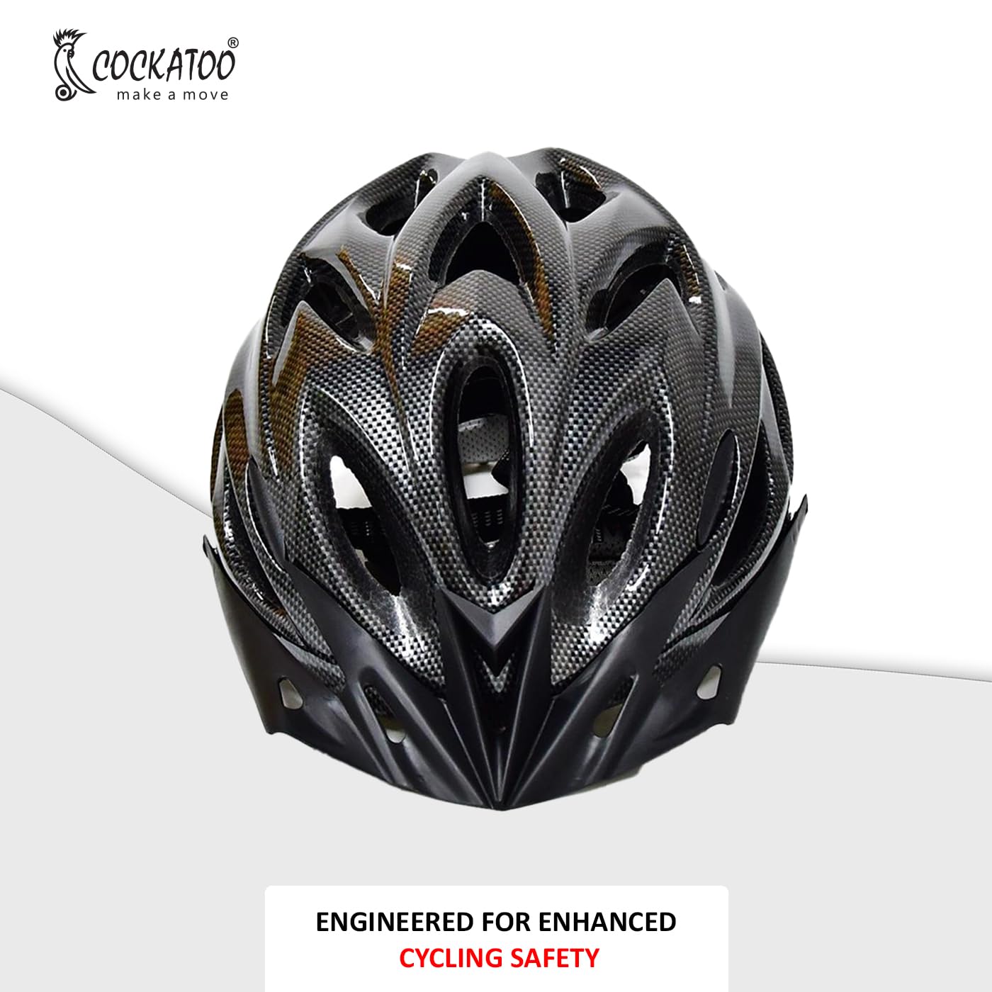 Cockatoo CCH-01 Series Cycling Helmet for Men & Women, Adjustable Cycling Helmet with Visor, Light Weight Cycling Helmet for Ultimate Protection 2