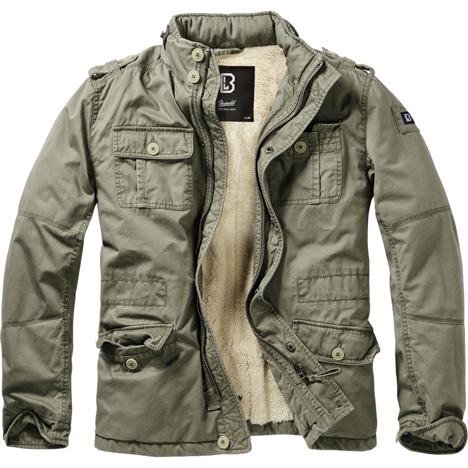 Brandit Men Sherpa-lined Cold-weather Casual Outdoor Classic Field Jacket