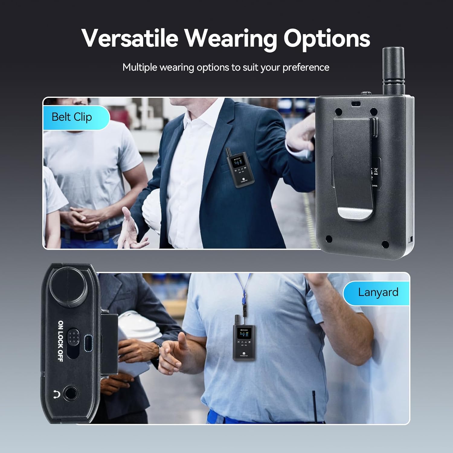 Retekess TT129 Wireless Tour Guide System Headsets, 4-Level Intelligent Noise Reduction Technology, 120Hours, 200M, Tour Guide Microphone and Speaker for Conference, Plant(3 Transmitters 8 Receivers)