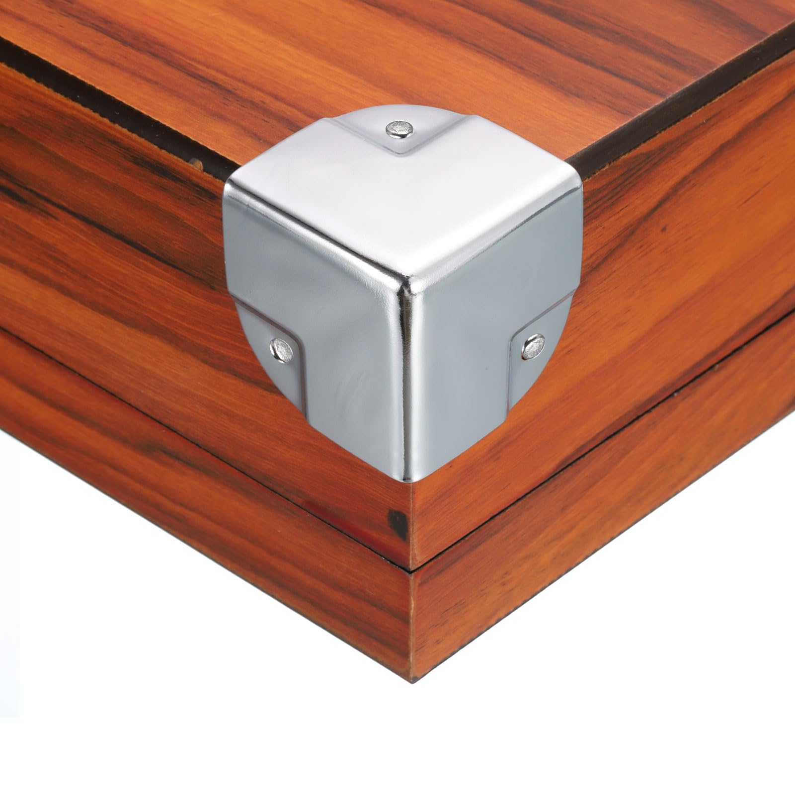 QUARKZMAN Metallo Protezioni Angolari per Scatole Protettore Bordi 50 x 50 x 50mm Argento Tono 24pz per Tavola Angoli e Scrivania Angoli