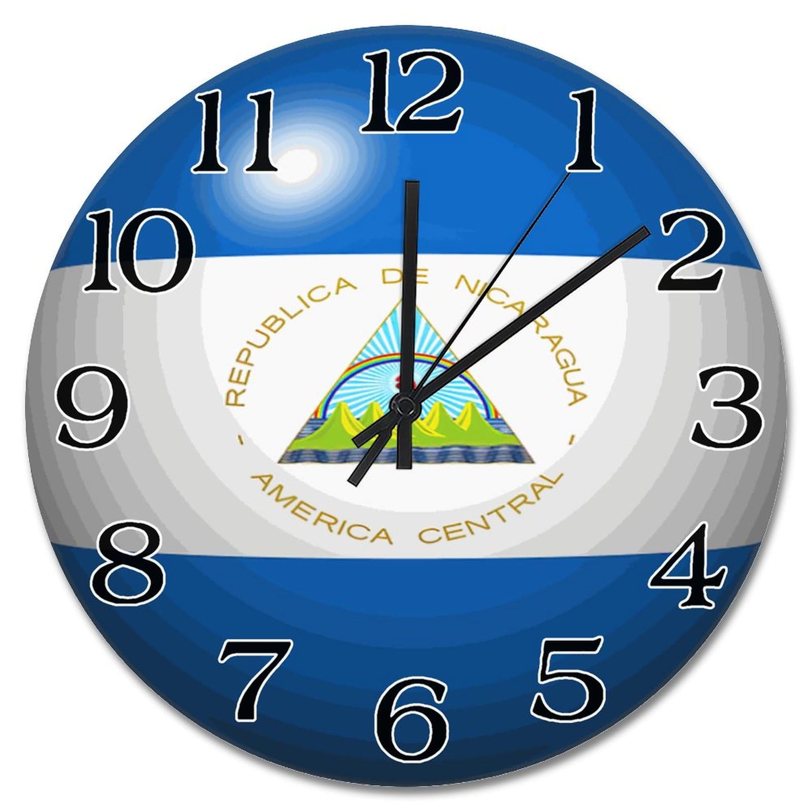 Horloge murale Nicaragua silencieuse pour chambre sans bruit tic tac